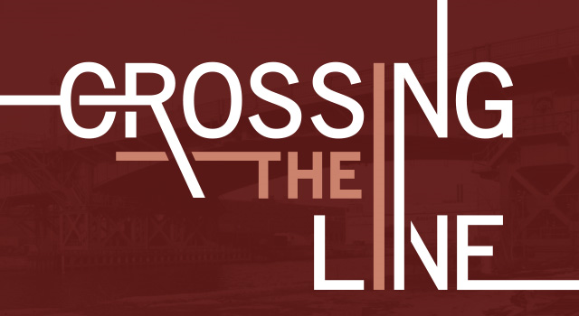 Crossing the Line Traveling Display Banner