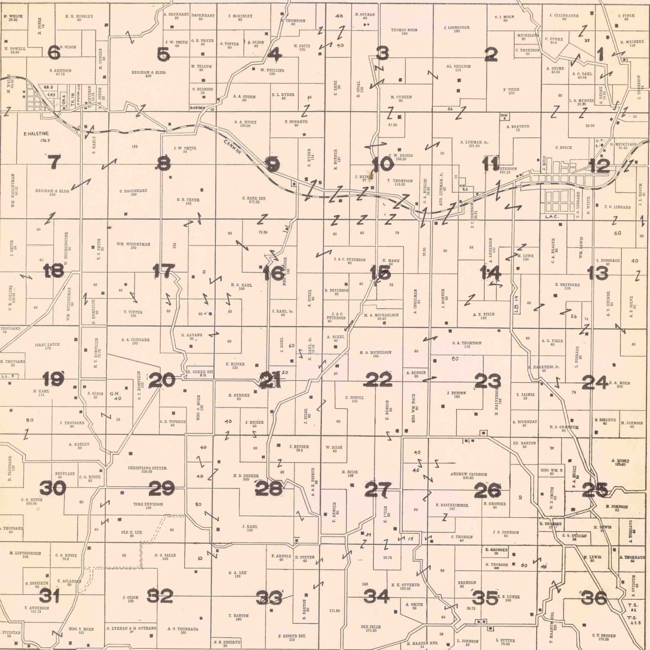 Atlas of Dane County: Including Plats of Towns, Cities, and Villages: Prepared from Surveys and County Records: Published as a Supplement to the Madison Daily Democrat, Page 9 - W017Q4A - Plat Maps&Atl Simple