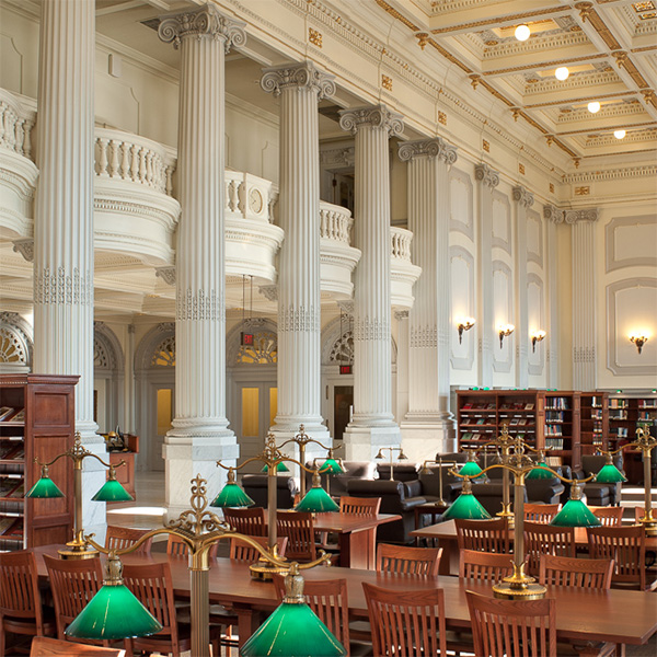 Photo of the library at Wisconsin Historical Society