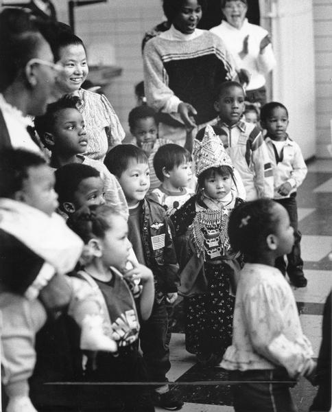 Numerous children, of different ethnicities, at the Ethnic Pride Festival 