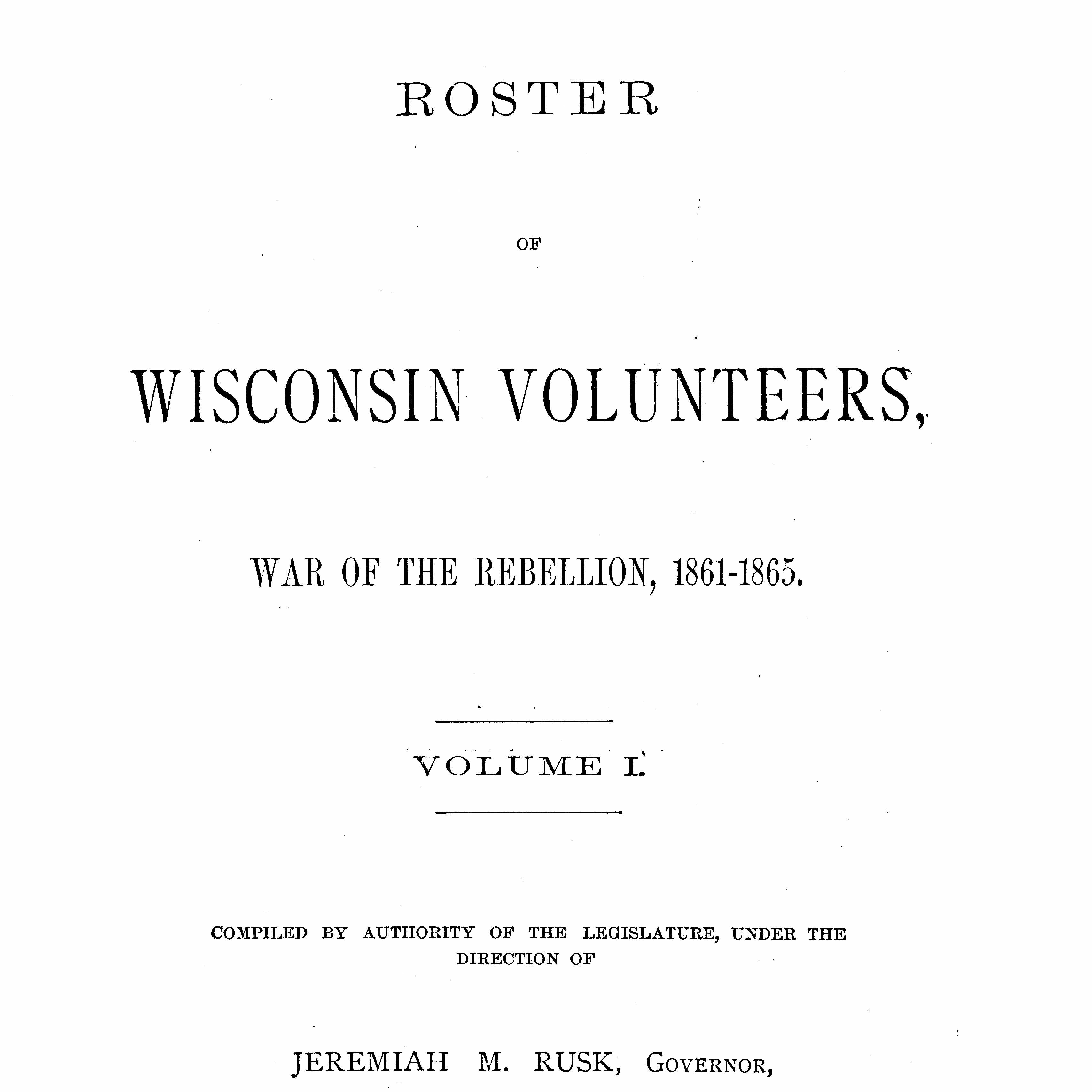 Volunteer Civilwar Roster - W01G875 - SIMPLE CARD