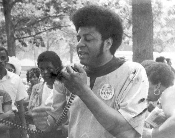 George Wiley at a Rally - W01480P