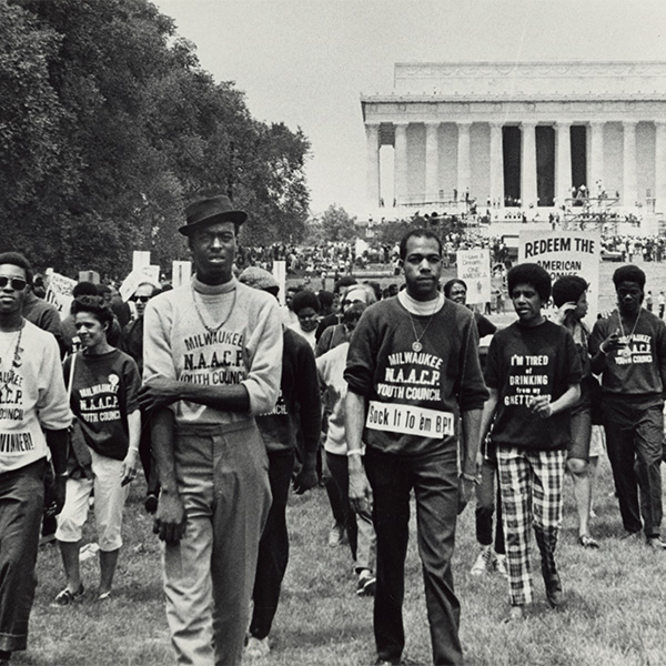 Vel Phillips Marching Lincoln Memorial - W013M4W