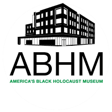 Logo for America's Black Holocause Museum featuring image of building
