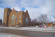 306 S MAIN ST, a Late Gothic Revival house of worship, built in Westby, Wisconsin in 1922.