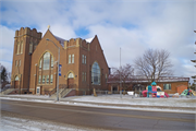 306 S MAIN ST, a Late Gothic Revival church, built in Westby, Wisconsin in 1922.