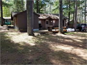 7875N-7895N Indian Drive, a Rustic Style resort/camp building, built in Hayward, Wisconsin in 1950.