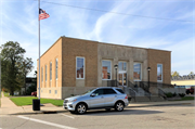 108 Fillmore St., a Art/Streamline Moderne post office, built in Black River Falls, Wisconsin in 1938.