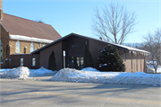 329 E LOUISA ST, a Late Gothic Revival church, built in Darlington, Wisconsin in 1918.