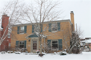 614 N. 74th Street, a Colonial Revival/Georgian Revival house, built in Wauwatosa, Wisconsin in 1947.