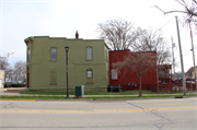 102-104 HOTEL ST, a Commercial Vernacular small retail building, built in Brooklyn, Wisconsin in 1909.
