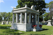 5503 W. Bluemound Road, a Neoclassical/Beaux Arts cemetery building/monument, built in Milwaukee, Wisconsin in 1919.