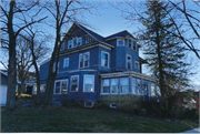 704 Ash Street, a Queen Anne, built in Baraboo, Wisconsin in 1860.