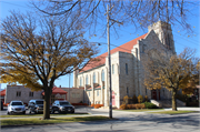 1818 N 13th St, a Late Gothic Revival church, built in Sheboygan, Wisconsin in 1931.