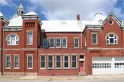 103 W NORTH WATER ST, a Romanesque Revival city/town/village hall/auditorium, built in New London, Wisconsin in 1896.