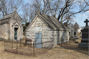 CA.550 N WEBSTER ST, a Greek Revival cemetery building, built in Port Washington, Wisconsin in 1889.