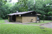 N381 USH 12/16, a Front Gabled bath house, built in Wisconsin Dells, Wisconsin in 1960.
