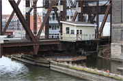 RR over Menomonee River, E of Plankinton Ave., a NA (unknown or not a building) overhead truss bridge, built in Milwaukee, Wisconsin in 1904.