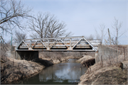 Waterfall Road over Little Platte River, a Not a Building bridge, built in Lima, Wisconsin in 1927.