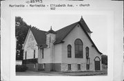 902 ELIZABETH AVE, a Romanesque Revival church, built in Marinette, Wisconsin in 1899.