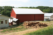 S788 Knapp Valley Road, a Astylistic Utilitarian Building bank barn, built in Clinton, Wisconsin in 2013.