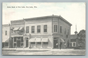301 W STATE ST, a Neoclassical/Beaux Arts bank/financial institution, built in Fox Lake, Wisconsin in 1891.