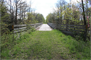 Oconto River State Trail over Little River, a NA (unknown or not a building) bridge, built in Stiles, Wisconsin in 1882.