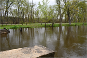 S end of Lock Rd at Fox River, a NA (unknown or not a building) canal, built in Princeton, Wisconsin in 1877.