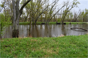 S end of Lock Rd at Fox River, a NA (unknown or not a building) canal, built in Princeton, Wisconsin in 1877.