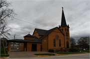 419 S URBERG AVE, a Early Gothic Revival house of worship, built in Blair, Wisconsin in 1900.