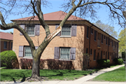 7916 W North Avenue, a Colonial Revival/Georgian Revival apartment/condominium, built in Wauwatosa, Wisconsin in 1950.