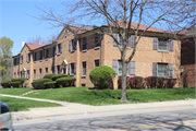 7916 W North Avenue, a Colonial Revival/Georgian Revival apartment/condominium, built in Wauwatosa, Wisconsin in 1950.