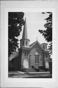 STATE ST S OF MAIN ST, a Early Gothic Revival church, built in Rochester, Wisconsin in 1854.
