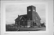 COUNTY HIGHWAY UU, a Late Gothic Revival house of worship, built in Akan, Wisconsin in 1920.