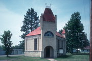 501 LAKE AVE, a Romanesque Revival jail/correctional facility, built in Florence, Wisconsin in 1889.
