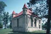 501 LAKE AVE, a Romanesque Revival jail/correctional facility, built in Florence, Wisconsin in 1889.