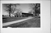 6045 South B Street, a International Style military building, built in Milwaukee, Wisconsin in 1962.