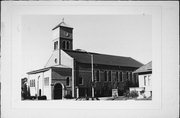 6768 W Rogers St, a Romanesque Revival house of worship, built in West Allis, Wisconsin in 1938.