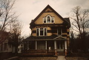 347 W MAIN ST, a Queen Anne house, built in Evansville, Wisconsin in 1855.