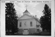 5420 CTH J, a Greek Revival church, built in Turtle, Wisconsin in 1857.