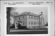 COUNTY HIGHWAY F, a Neoclassical/Beaux Arts live-in care facility/sanitarium, built in Janesville, Wisconsin in 1925.