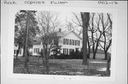 SOUTH SIDE OF POMEROY RD, EAST OF DALLMAN RD, a Greek Revival house, built in Fulton, Wisconsin in 1857.