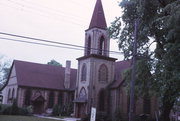 NE CNR OF S CHURCH AND W GENEVA STS, a Early Gothic Revival house of worship, built in Elkhorn, Wisconsin in 1892.