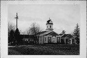N1509 BRICK SCHOOL RD, a Greek Revival church, built in Walworth, Wisconsin in 1870.
