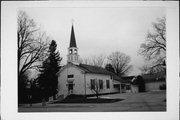 606 GENESEE ST, a Greek Revival church, built in Delafield, Wisconsin in 1869.
