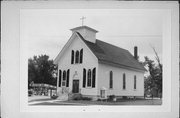 NW CNR OF MAIN AND HENRY STS, a Front Gabled church, built in Mukwonago (village), Wisconsin in 1880.