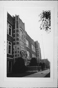 105 S CLINTON AVE AND 25 8TH ST, a Late Gothic Revival school – elem/middle/jr high/high, built in Clintonville, Wisconsin in 1918.