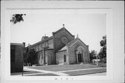 S PEARL ST AT E WASHINGTON, SE CORNER, a Romanesque Revival church, built in New London, Wisconsin in .