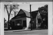 454 CHURCH AVE, a Queen Anne church, built in Oshkosh, Wisconsin in 1889.