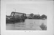 MAIN ST AND PIONEER ROAD, OVER THE FOX RIVER, a NA (unknown or not a building) moveable bridge, built in Oshkosh, Wisconsin in 1899.